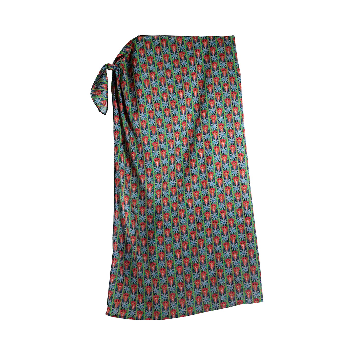 TM0001 Poncho style Tematl Loltun printed with flower figures on sublimated fabric skinit