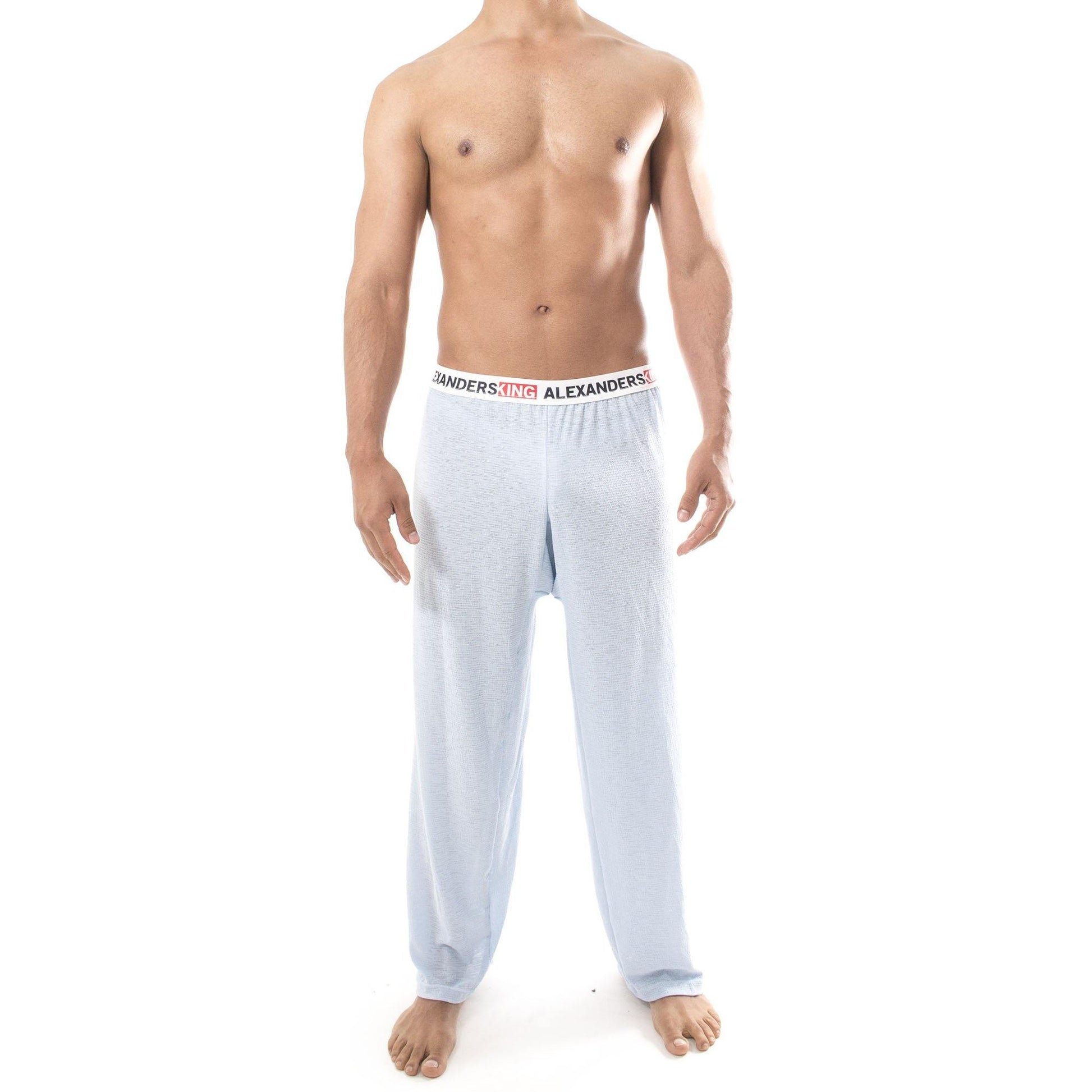 PP0005 - Pantalón Pijama Crepé Azul - AlexandersKing Underwear