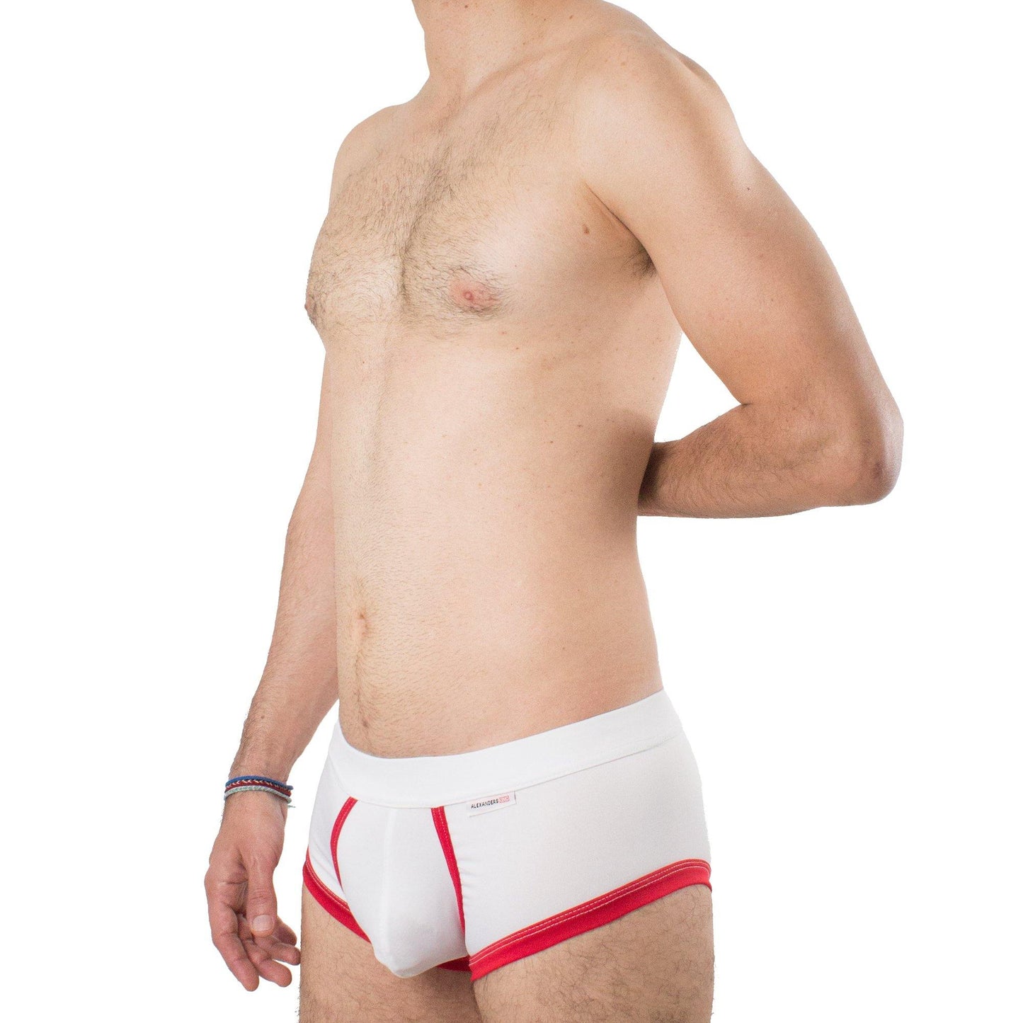 PT0001- Boxer Trunk Chroma Blanco/Rojo Skinit - AlexandersKing Underwear