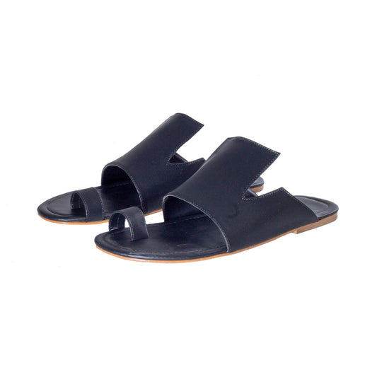 SA0001 Black textured Ahau sandal