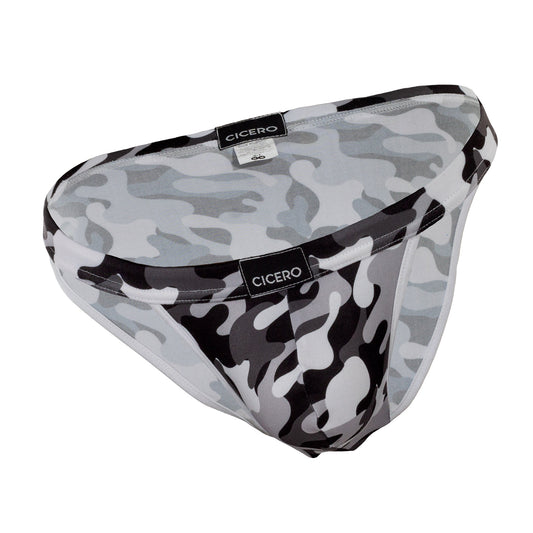 SB0018 Brief bikini Camuflaje negro con blanco Night squad skinit