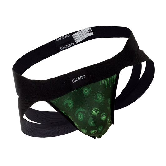 SD0018 – All Seeing Eye Jockstrap Green Unwet Print