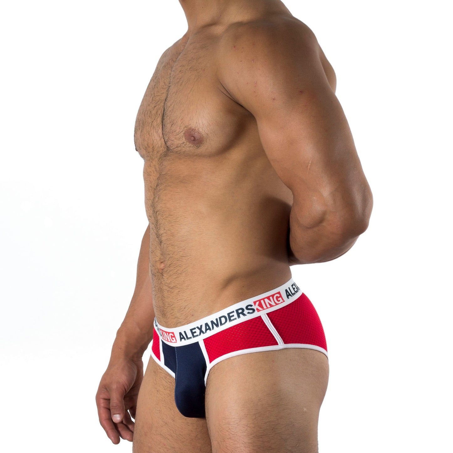 TP0022 Red and Navy Blue Brief Unwet Alexanders King