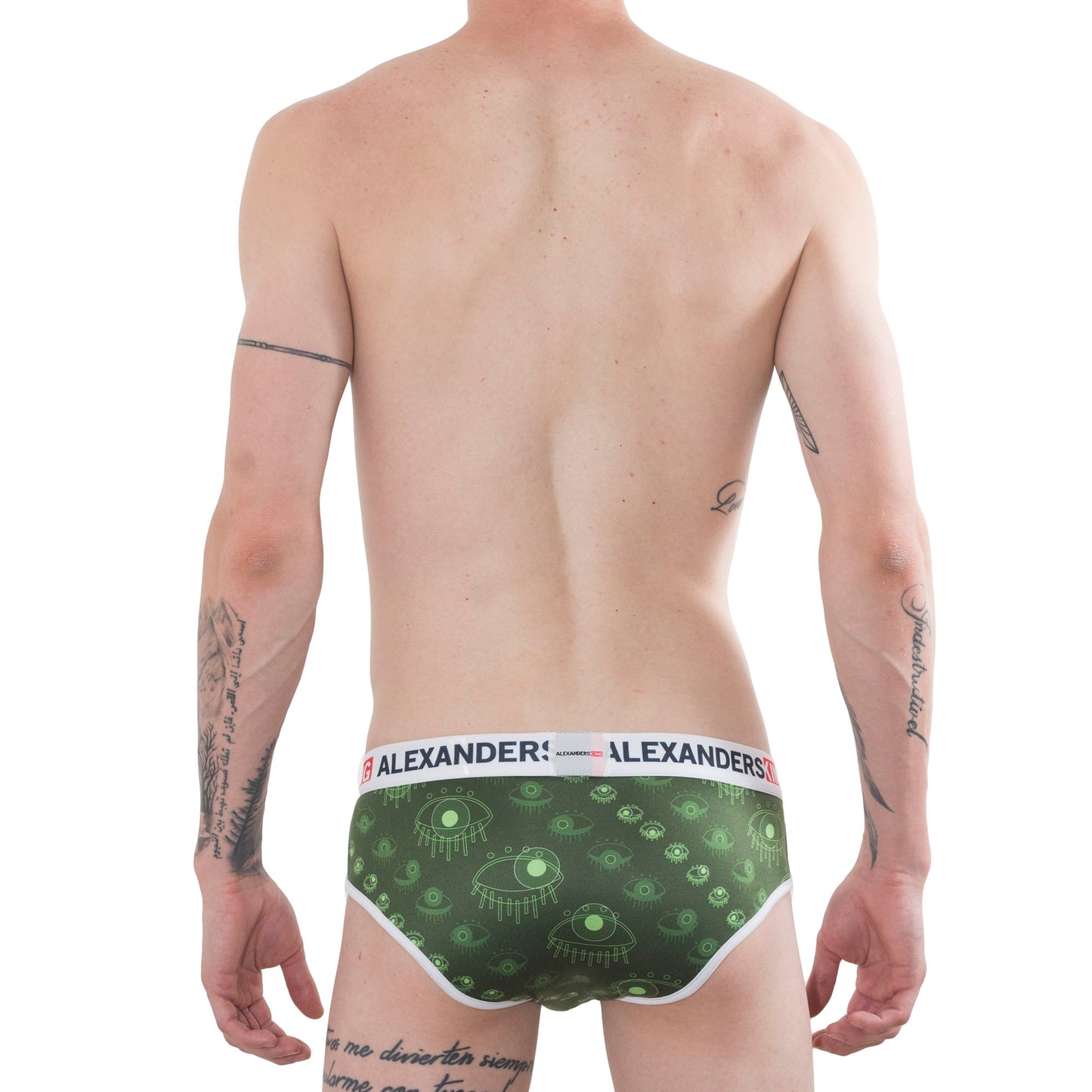 TP0266 Brief Trusa All-Seeing Eye Patterned Green Eyes SkinIt AlexandersKing