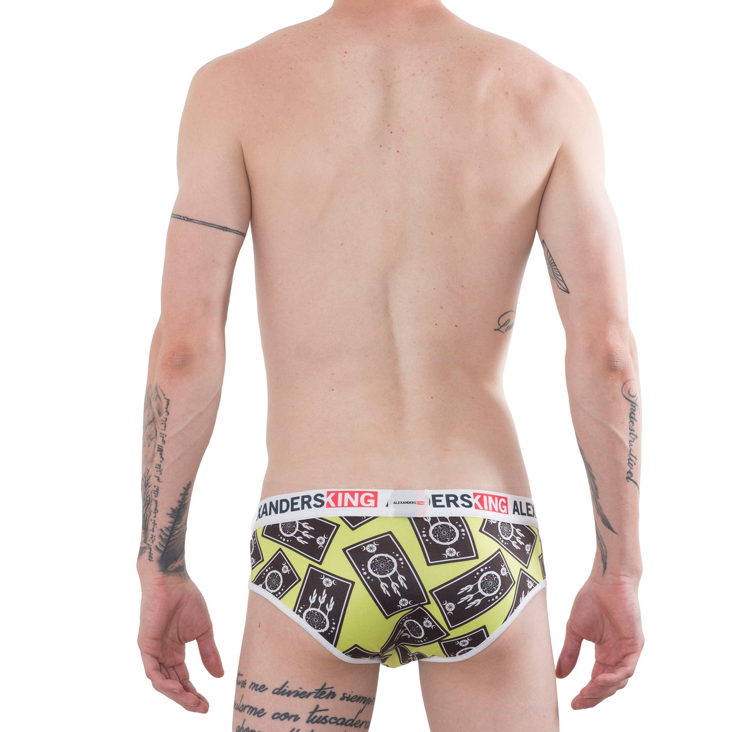 TP0269 Brief Trusa I read you luck Print Letters Color Green Black SkinIt AlexandersKing