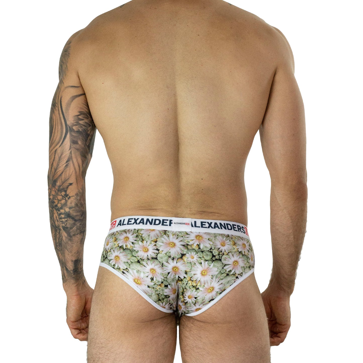 TP0279 Brief Panties Peyote Flower White Flowers SkinIt AlexandersKing 