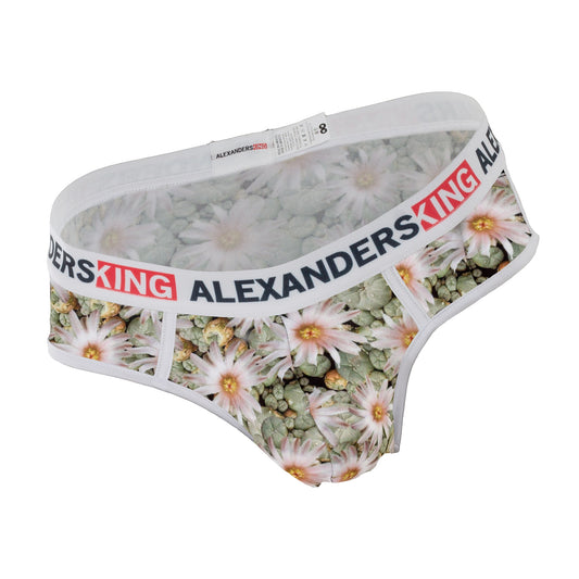 TP0279 Brief Panties Peyote Flower White Flowers SkinIt AlexandersKing 