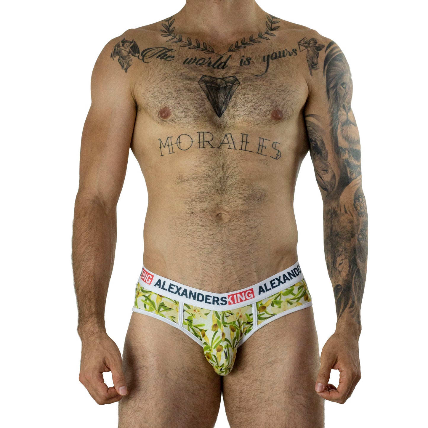 TP0282 Brief Trusa Dulce Vainilla Flores Amarillo SkinIt AlexandersKing