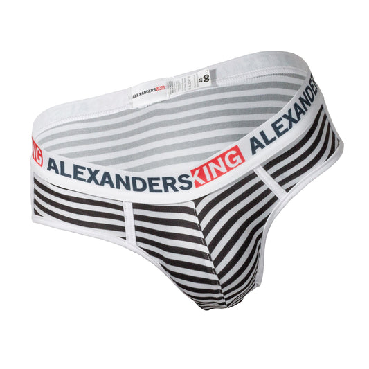 TP0284 Brief Trusa black white stripes SkinIt AlexandersKing 