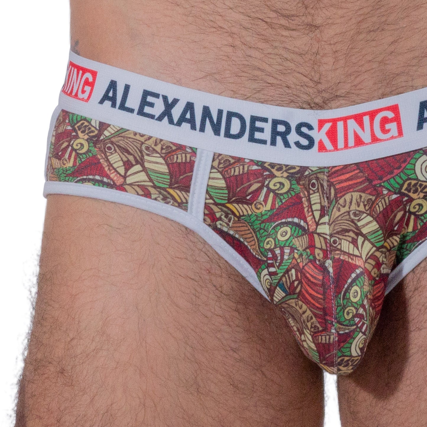 TP0298 Brief Ahau Sabbache Sublimated Leaves Brown skinit