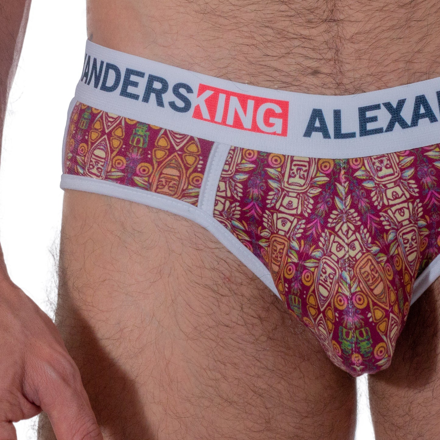 TP0304 Brief Ahau EkBalam figuras de mascaras tonos morados sublimado  skinit