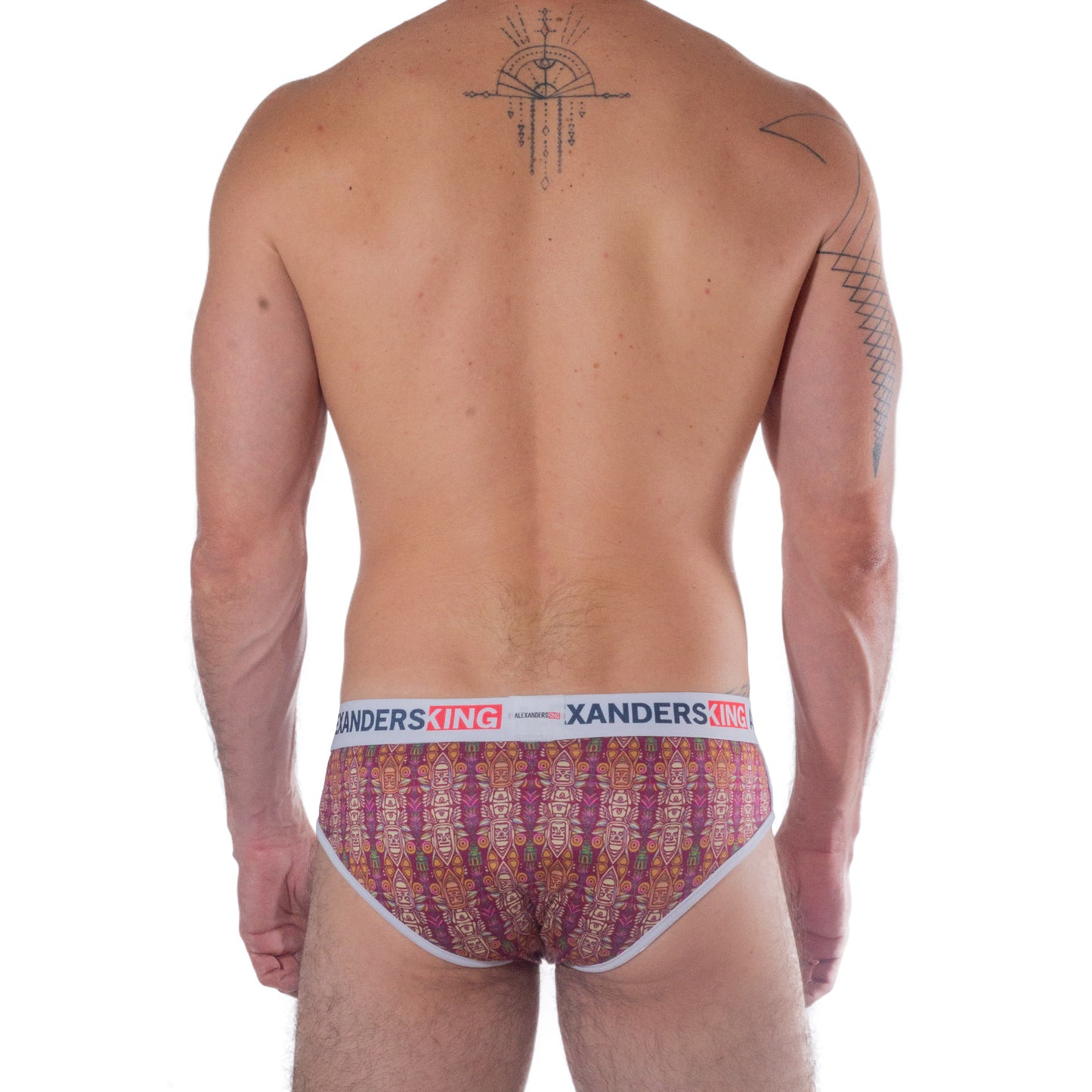 TP0304 Brief Ahau EkBalam figuras de mascaras tonos morados sublimado  skinit